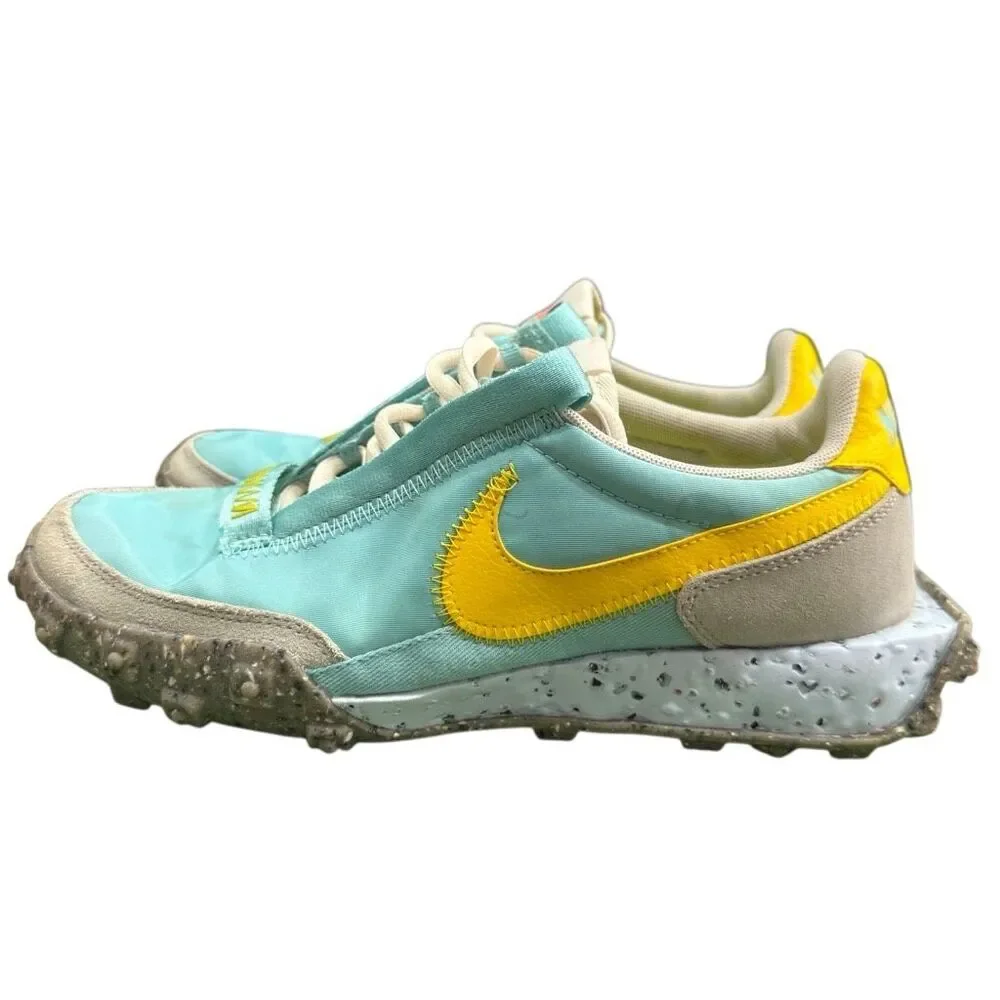 Nike Waffle Racer Crater Womens Sz 8.5 Mens 7 Bleached Aqua CT1983-400